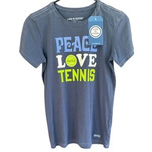 NWT Life Is Good Peace Love Tennis Tee
Size XS